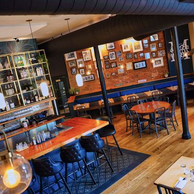 Maida's bar with hanging lights